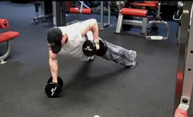 dumbbells push ups