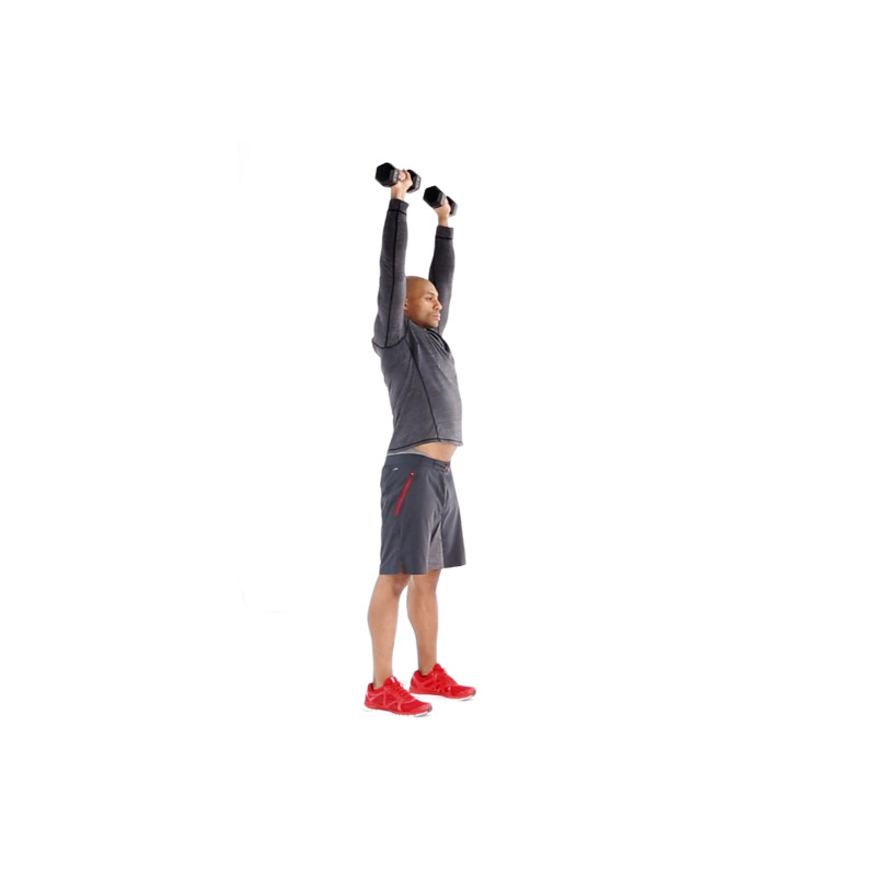 Overhead Dumbbell Reverse Lunge Exercise Video Guide | Muscle & Fitness