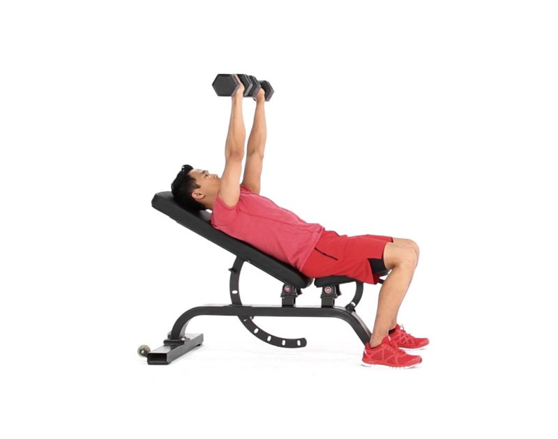incline machine press dumbbell