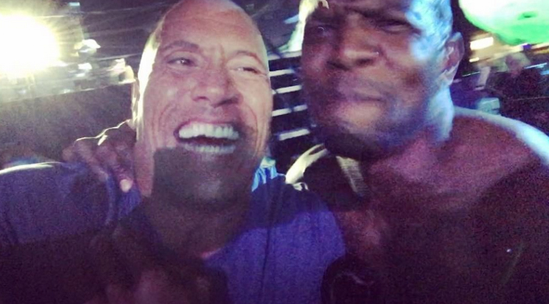 Terry Crews Flexes at The Rock s U.S. Military Benefit 