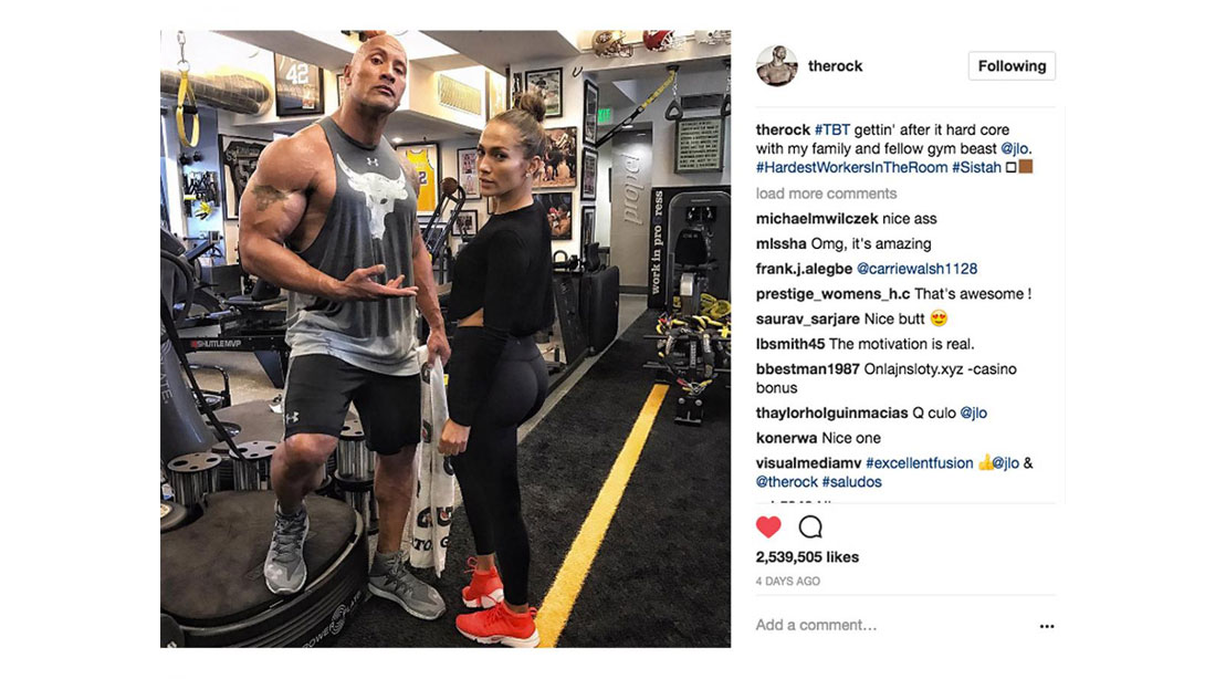 Dwayne Johnson and Jennifer Lopez Prove That Workouts Are Better