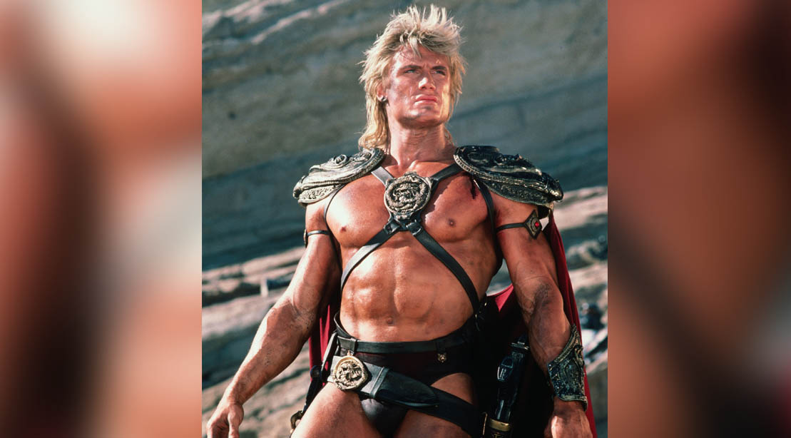 Actor Dolph Lundgren playing the role of He-Man Masters of the Universe Movie