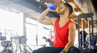 Man Drinking Protein Powder