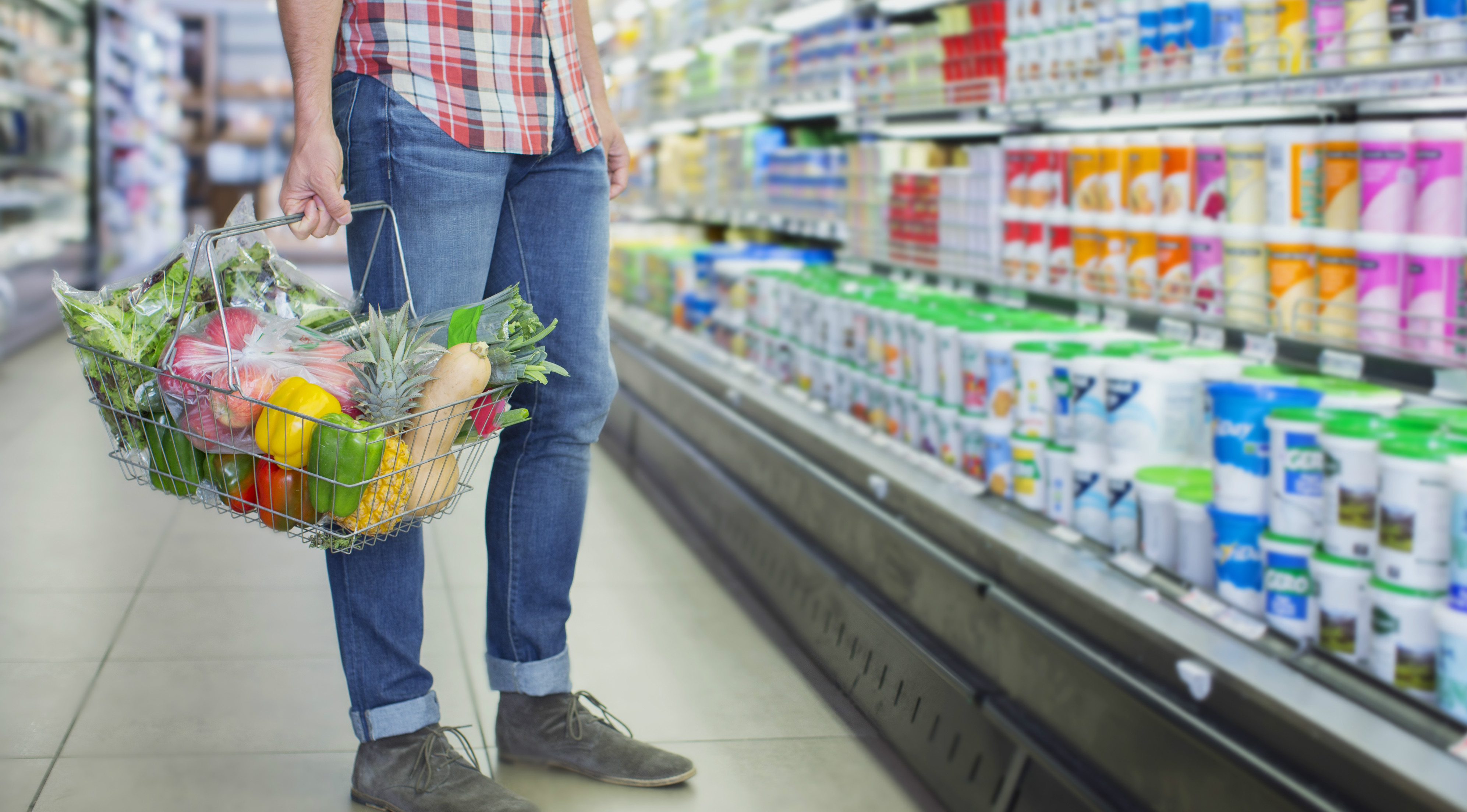 Man Grocery Shopping