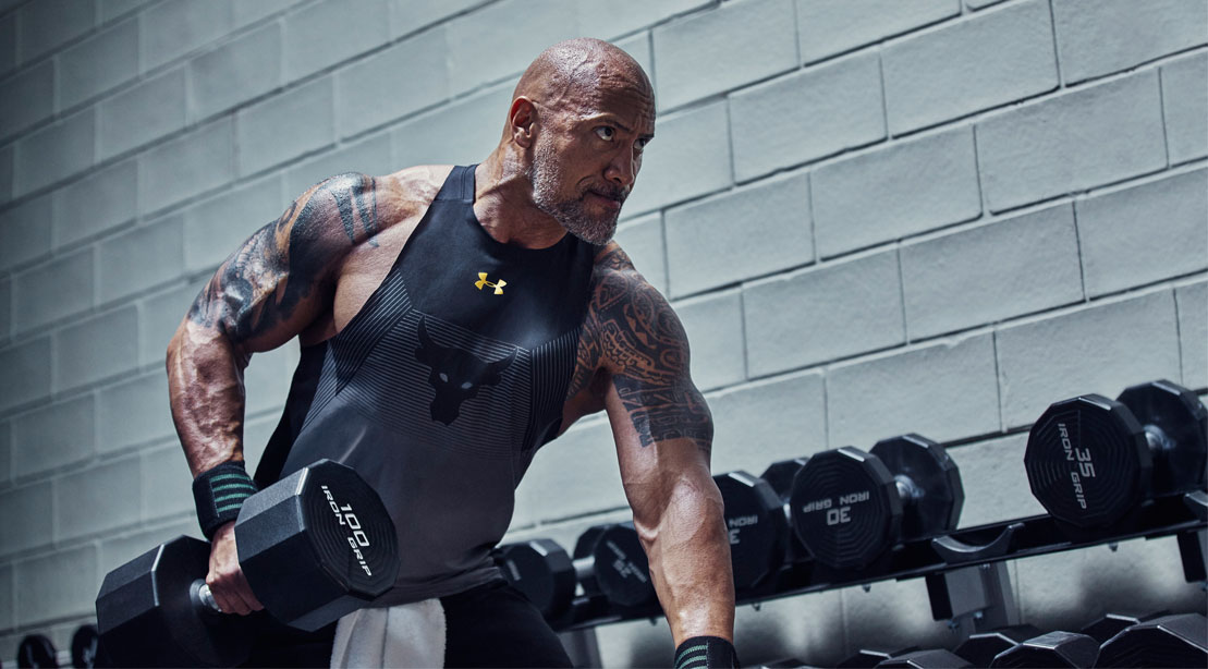 dwayne johnson under armour hoodie