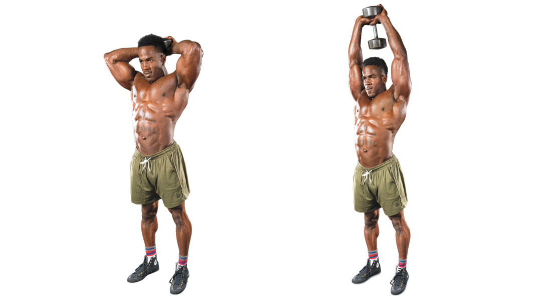one arm dumbbell triceps extension
