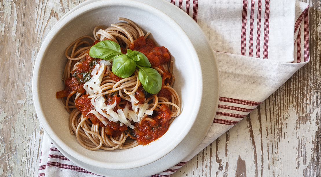 Whole Wheat Pasta and Sauce 