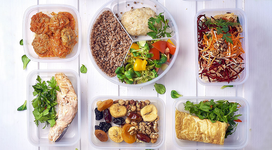 Meal plan broken down into six meals according to an individual's macro and nutrition plan