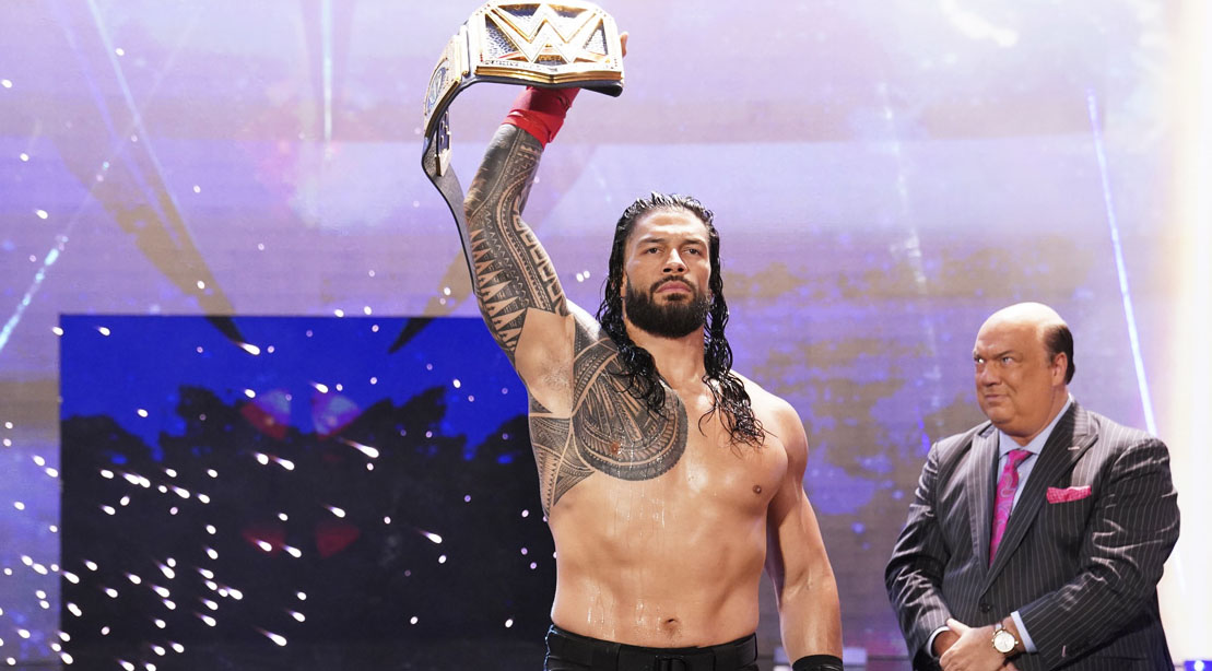 1109px x 614px - WWE's Tribal Chief Roman Reigns Clash With Lesnar | Muscle & Fitness