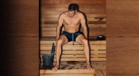 Real Estate entrepreneur Grant Cardone resting and recovering in the sauna